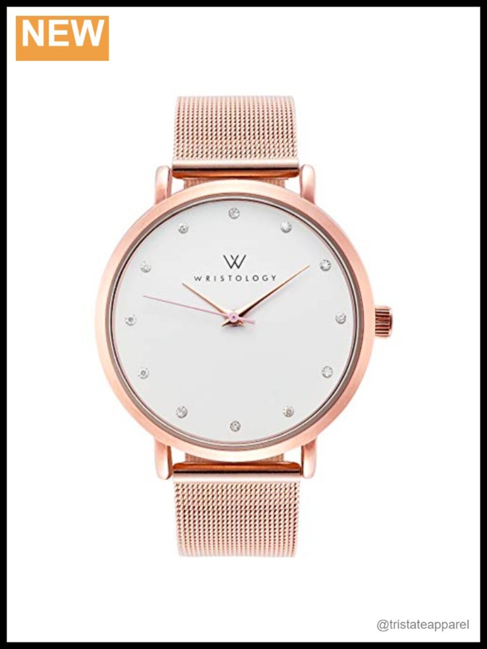 Womens Crystal Maxi Watch Interchangeable Genuine Leather Band Easy Read Second